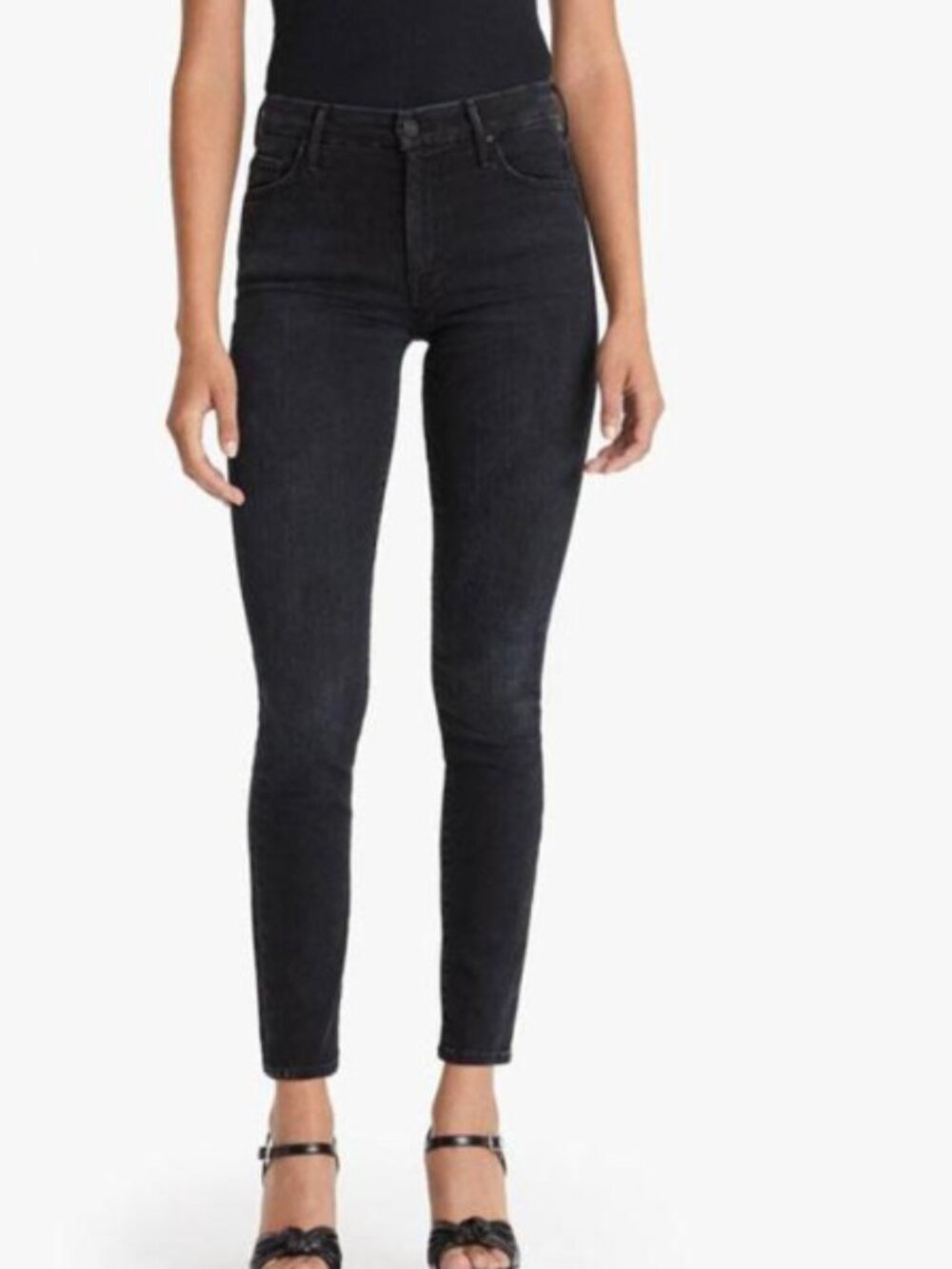 Mother High Waisted Looker black jeans skinny 26